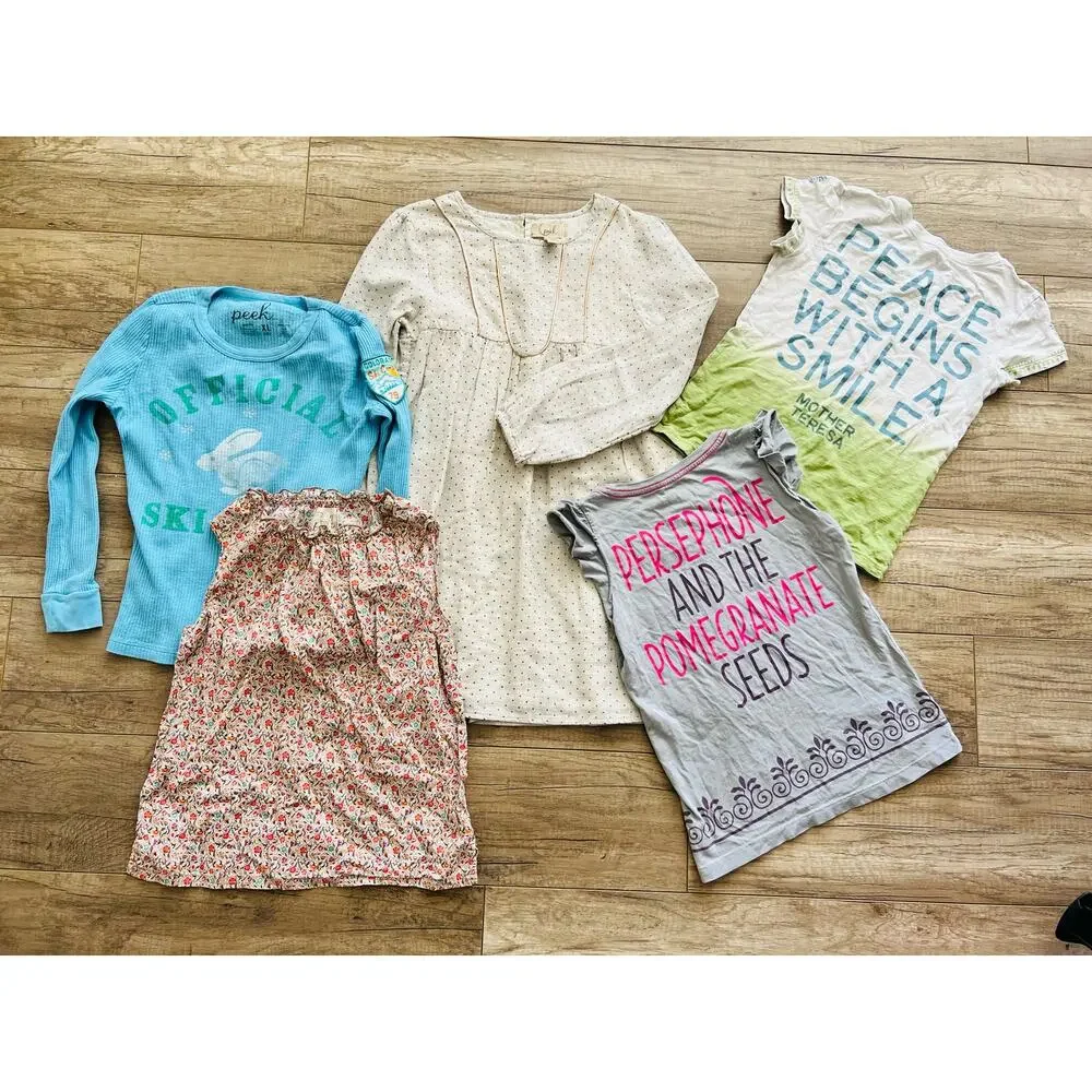 Peek Girls Clothing Lot Size 8 10 Dresses T-Shirt Aren’t You Curious L XL